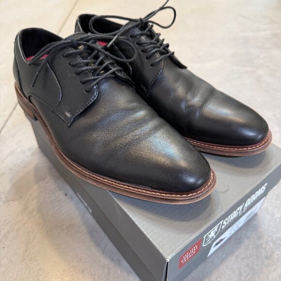 Men\'s Black Stacy Adams Marlton Dress Shoe, size 9.5